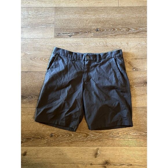 Lululemon Commission Shorts Qwick Oxford Men's 34 Gray Chino Performance Golf - Picture 1 of 3